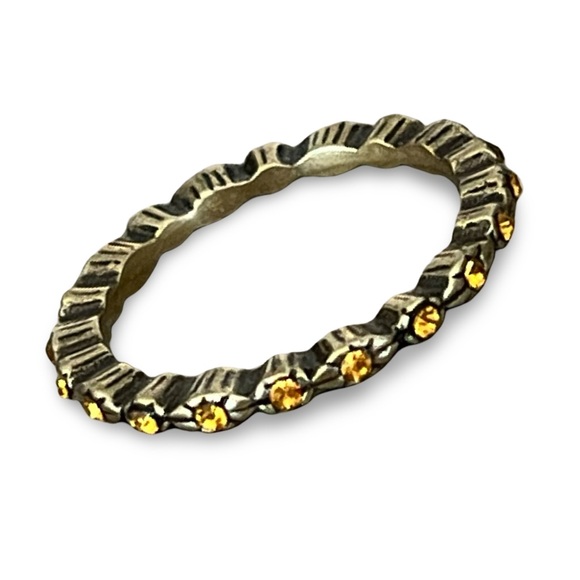 Heidi Daus Enameled Swarovski Crystal Stacking Ring Set Size 8 - Picture 4 of 16